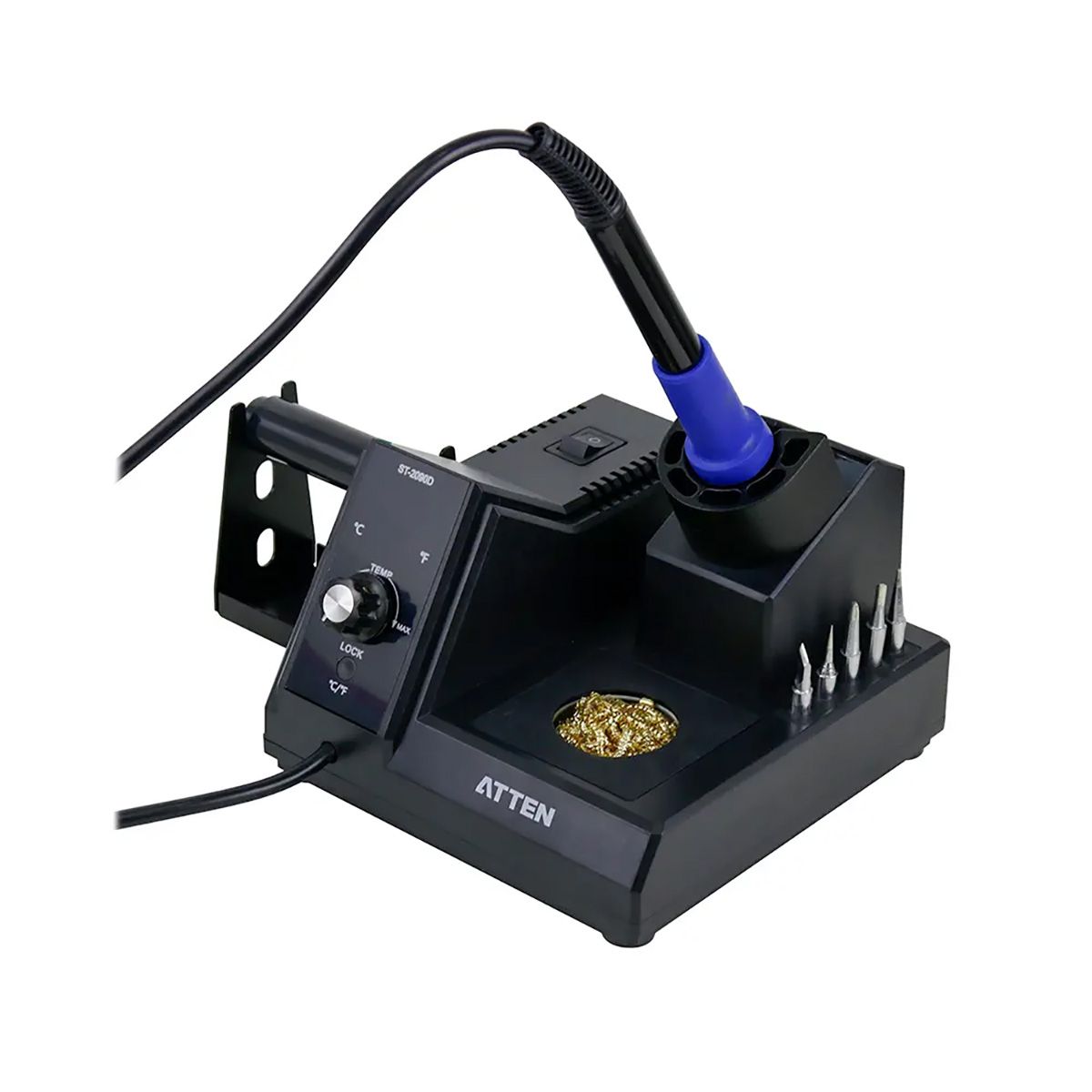 Паяльная станция Atten ST-2090D 80Вт, 800-480°C, ±2°C темп. стабильность, 4х жильный керамический нагреватель