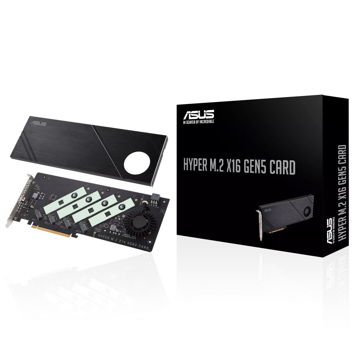 90MC0CY0-M0EAY0 - Плата расширения ASUS HYPER M.2 X16 GEN5 CARD /PCIE 5.0  M.2 X16, ADD ON CARD