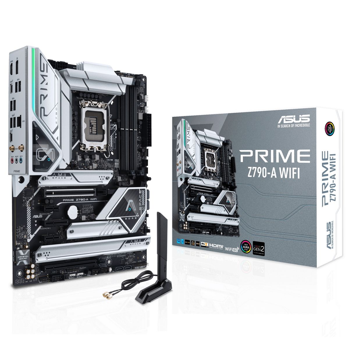 Материнская плата ASUS PRIME Z790-A WIFI LGA1700 ATX 4xDDR5 2xPCIEx16 PCIEx4 2xPCIEx1 4xM.2 2хUSB-C DP HDMI 2.5GLAN Wi-Fi 6Е