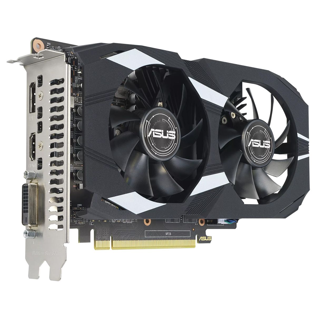 Видеокарта ASUS DUAL-GTX1650-O4GD6-P-EVO /GTX1650,DVI,HDMI,DP,4G,D6
