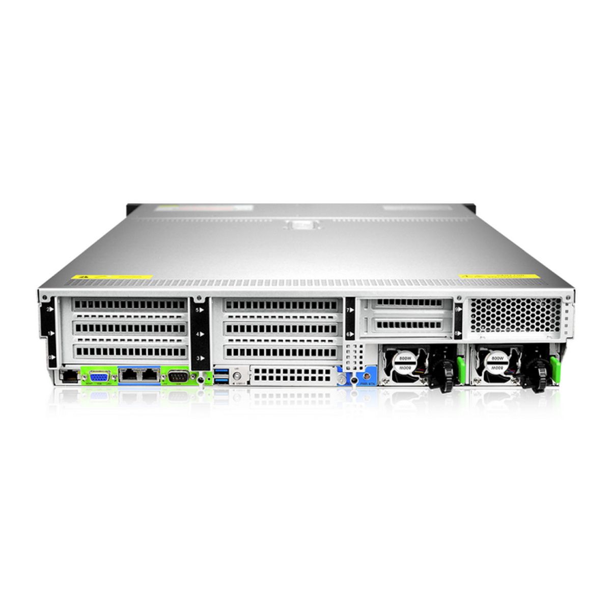 Платформа системного блока Gooxi SR201-D08R-G2 AMD Genoa 2U Direct-attached Backplane 8_2.5/3.5 SAS/SATA Hard Drive Bay Server Barebone, 800W CRPS, w/o rail kit