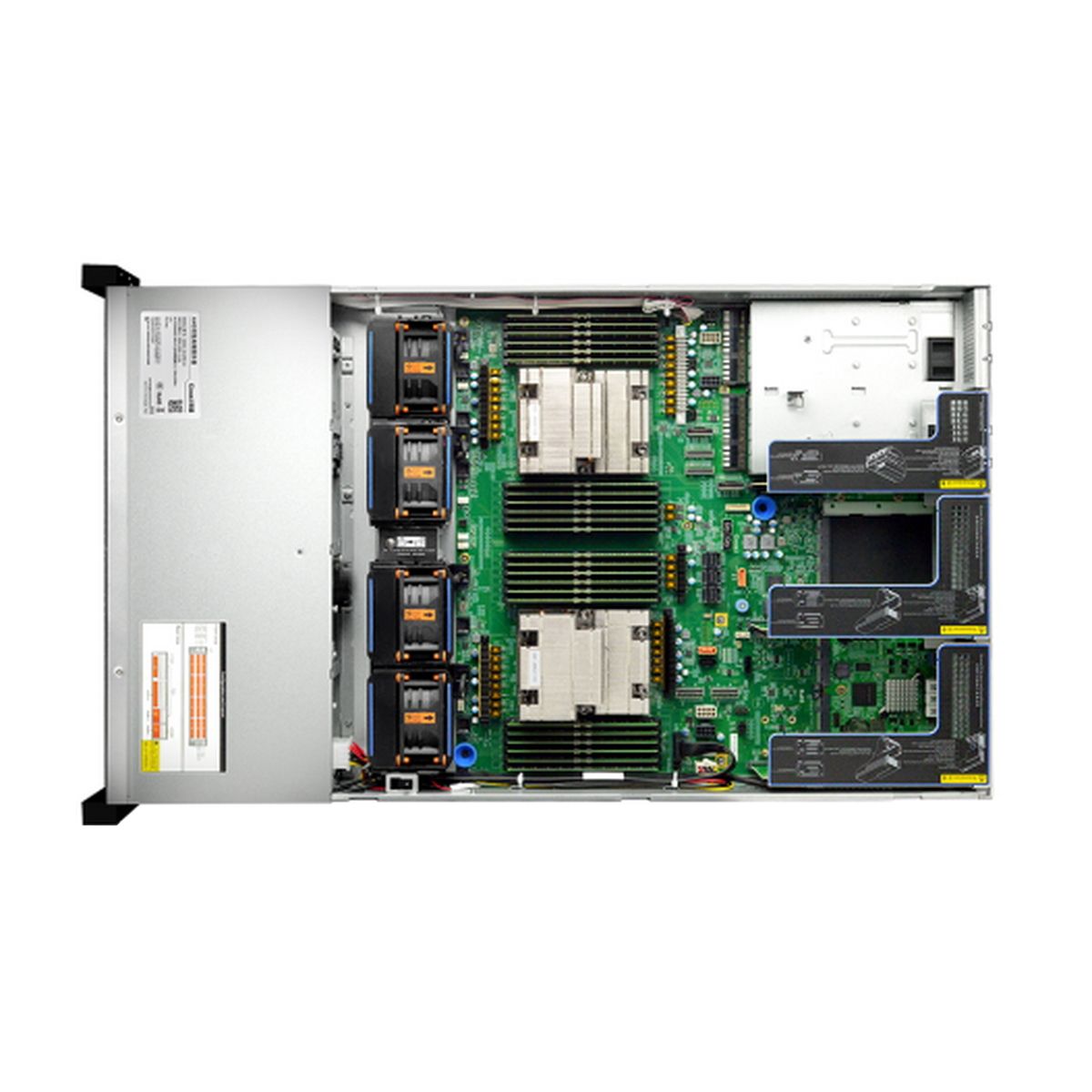 Платформа системного блока Gooxi SR201-D12RE-G2 AMD Genoa 2U Expander Backplane 12_2.5/3.5 SAS/SATA Hard Drive Bay Server Barebone, 800W CRPS, w/o rail kit