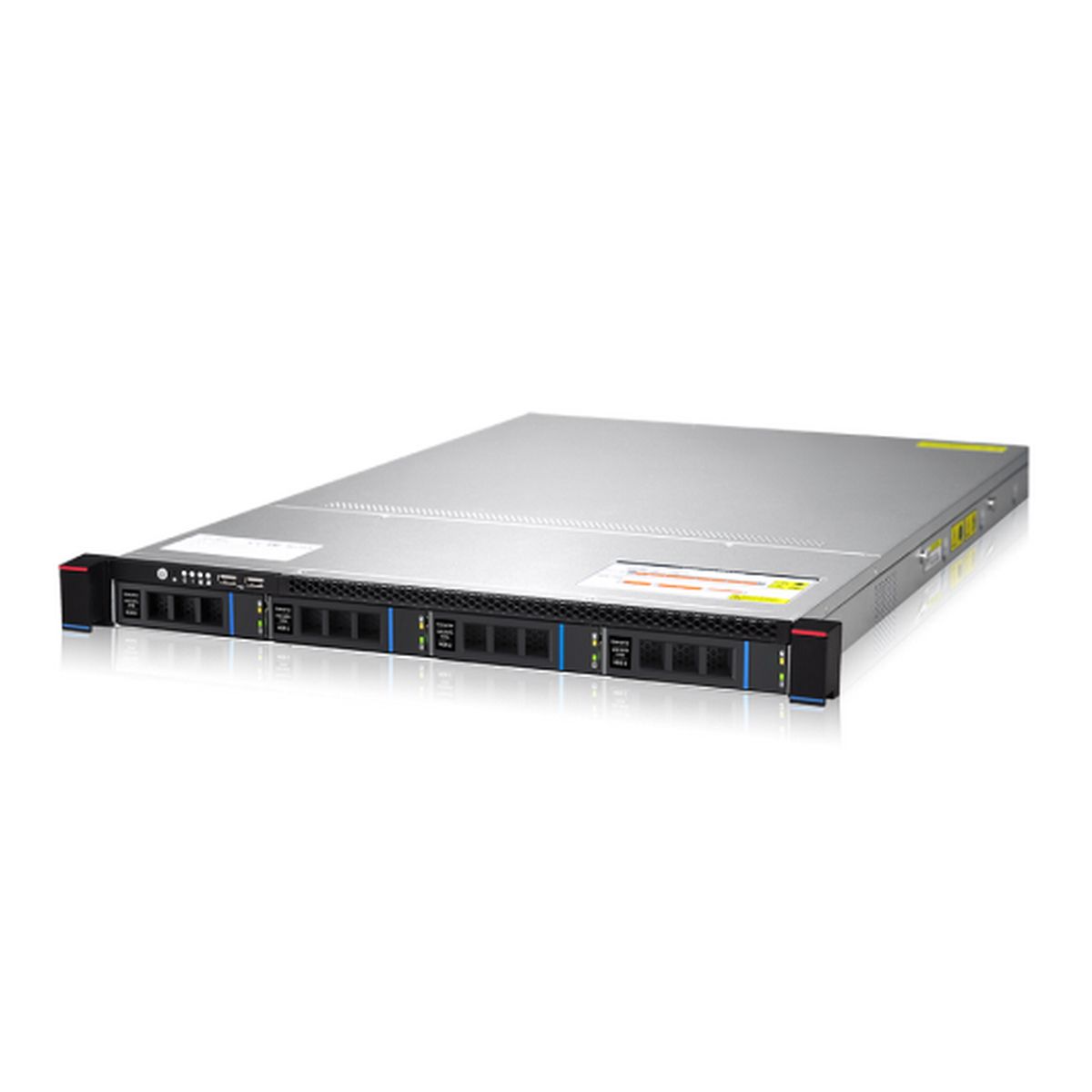 Платформа системного блока Gooxi ASR101-S04R AMD 1st/2nd/3rd Gen 1U Direct-attached Backplane 4_2.5/3.5 SAS/SATA Hard Drive Bay Server Barebone (1P/standard type), 650W CRPS, w/o rail kit