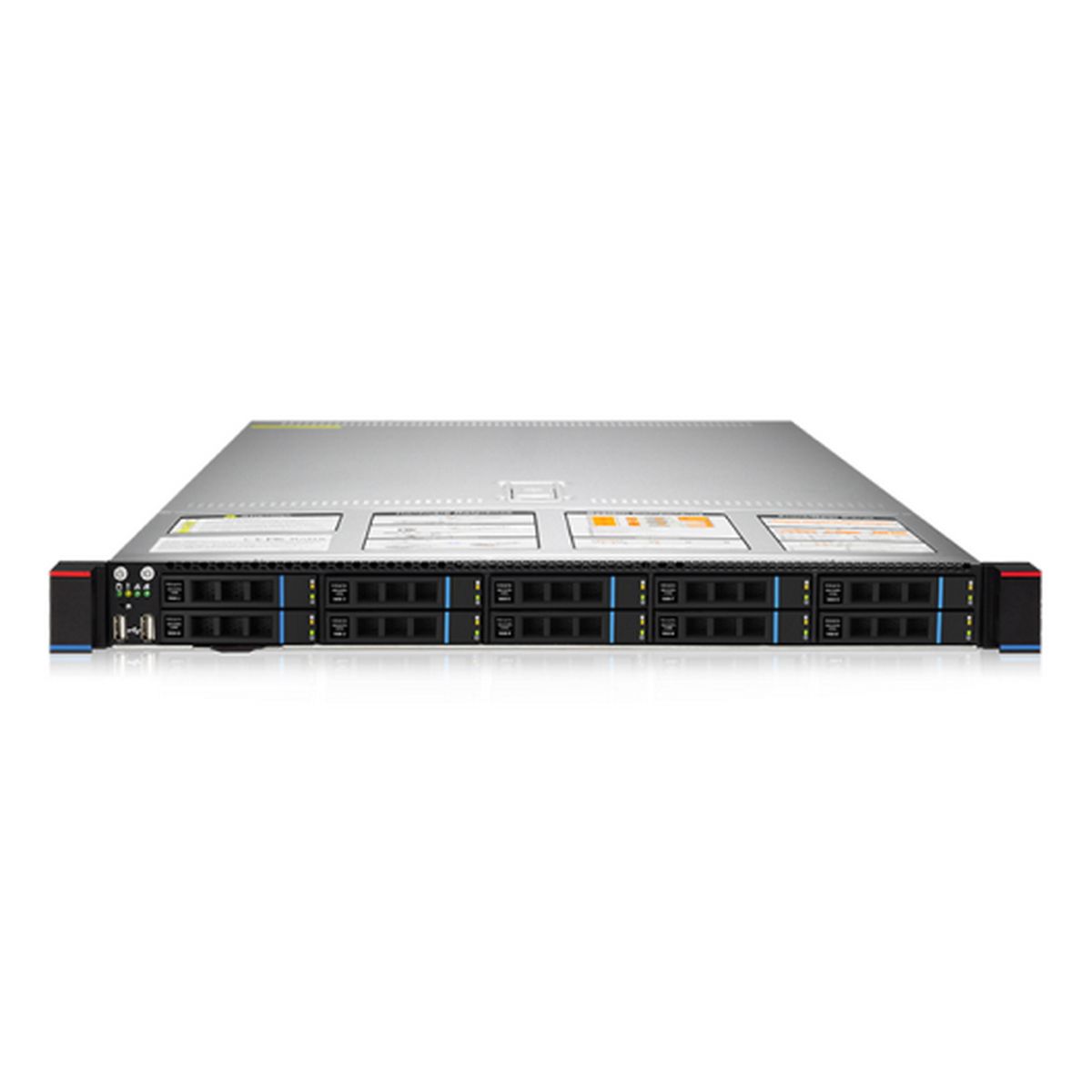 Платформа системного блока Gooxi SR101-D10R AMD 1st/2nd/3rd Gen 1U Direct-attached Backplane 10_2.5'' SAS/SATA Hard Drive Bay Server Barebone (1P/standard type), 550W CRPS, w/o rail kit