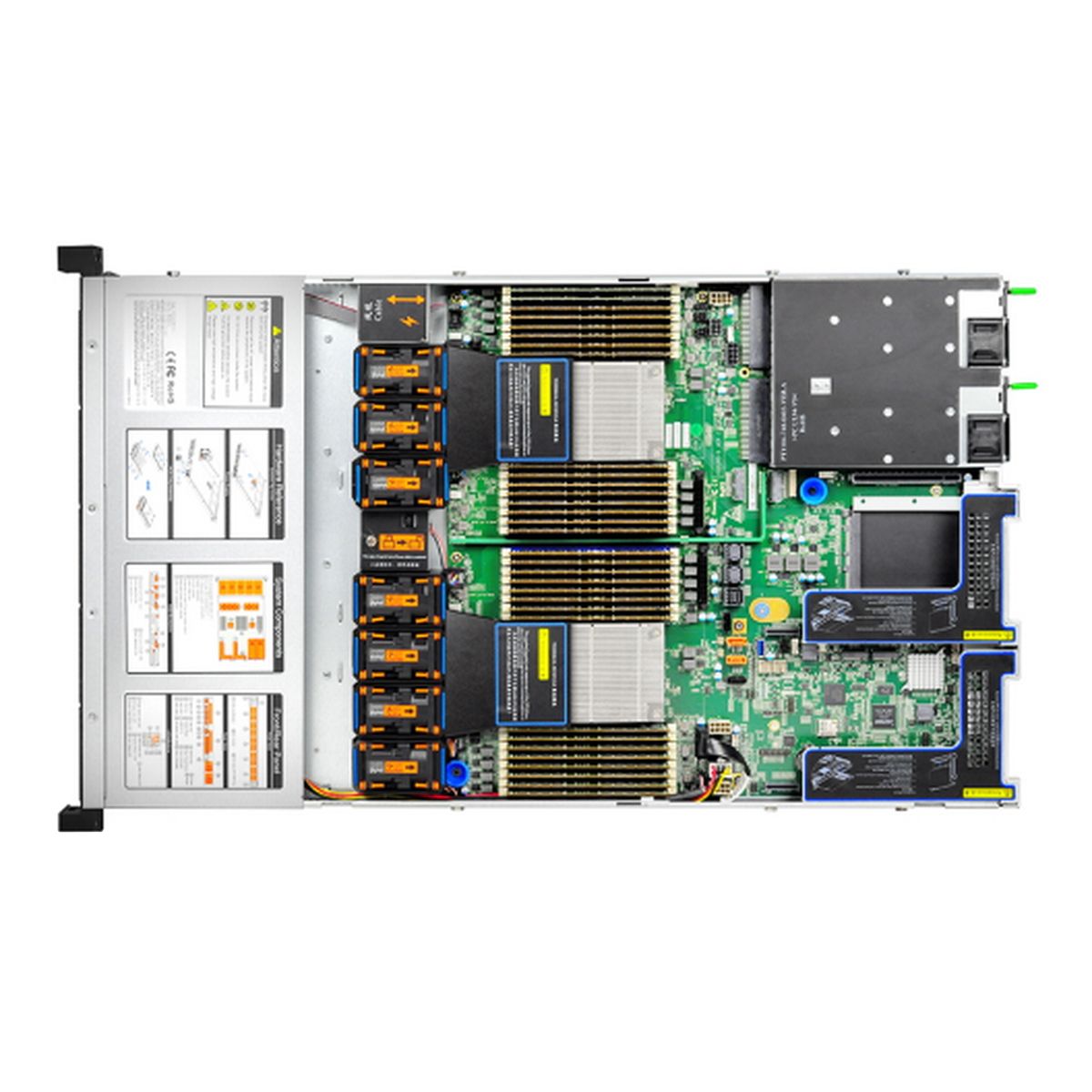 Платформа системного блока Gooxi SR101-D10R AMD 1st/2nd/3rd Gen 1U Direct-attached Backplane 10_2.5'' SAS/SATA Hard Drive Bay Server Barebone (1P/standard type), 550W CRPS, w/o rail kit