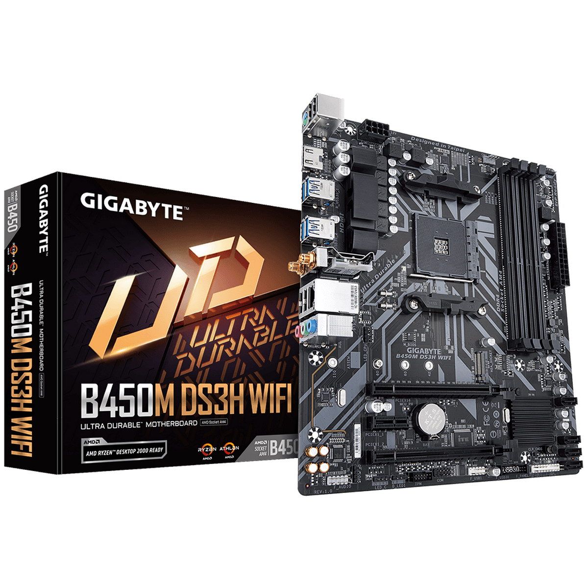 Материнская плата Gigabyte B450M DS3H WIFI, RTL