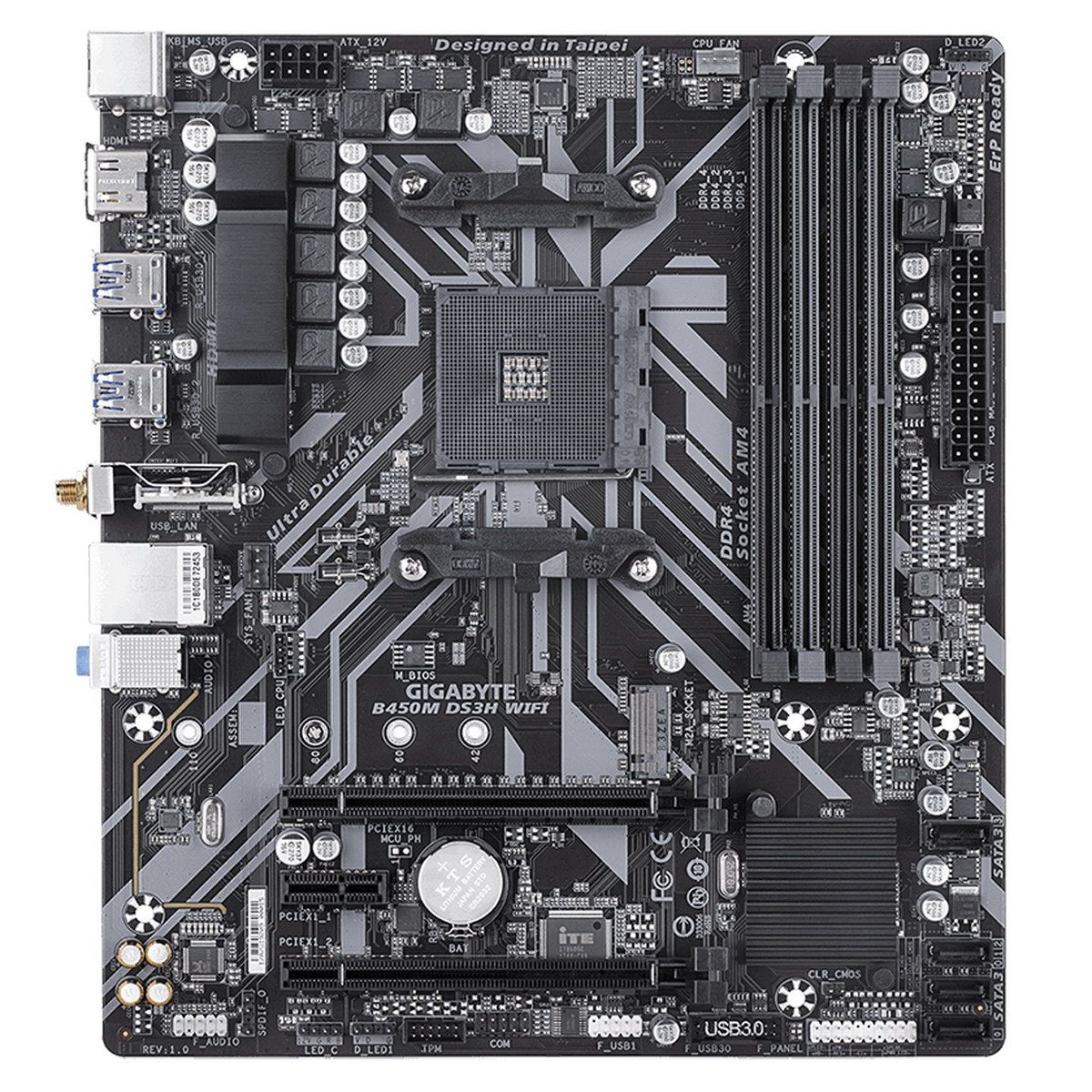 Материнская плата Gigabyte B450M DS3H WIFI, RTL