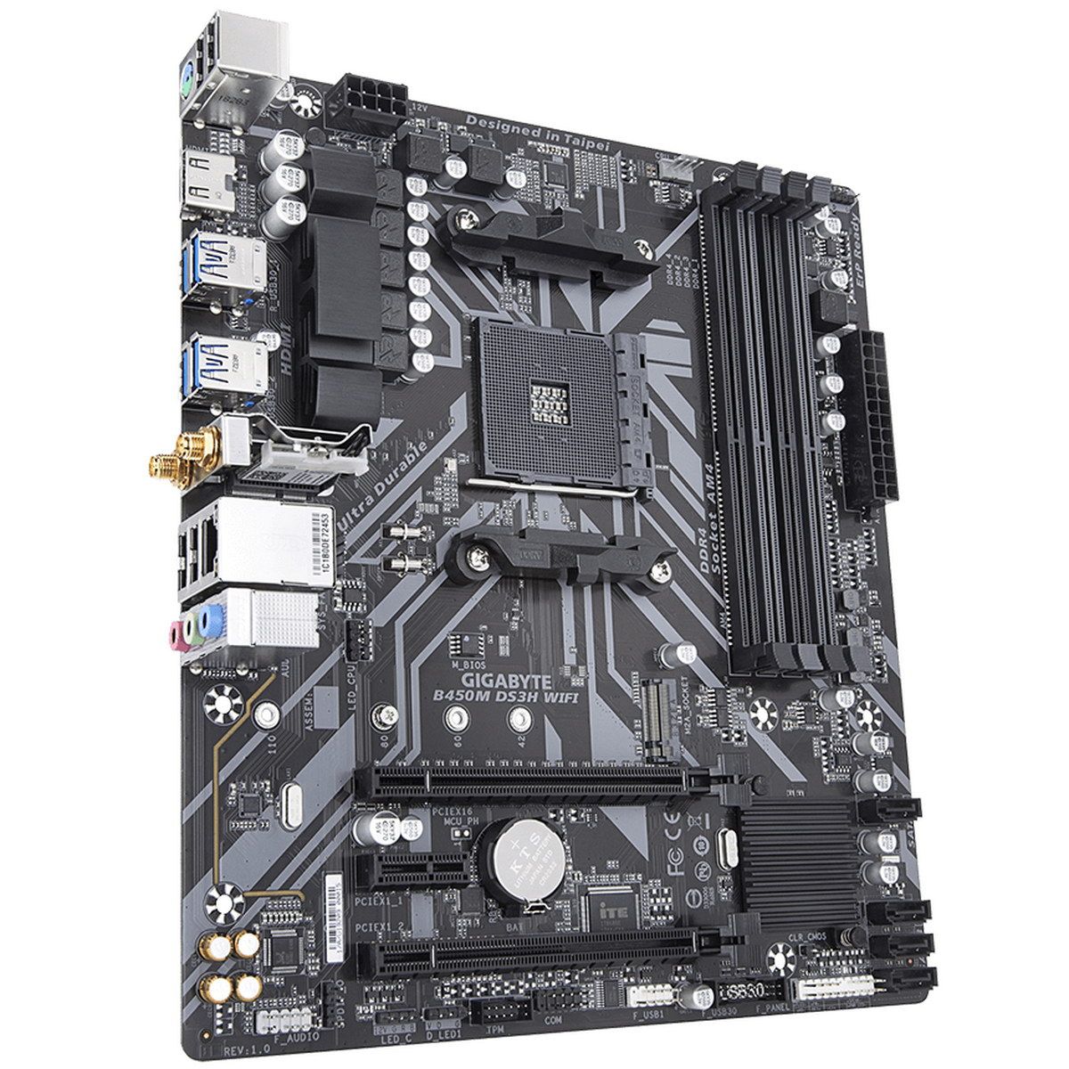 Материнская плата Gigabyte B450M DS3H WIFI, RTL