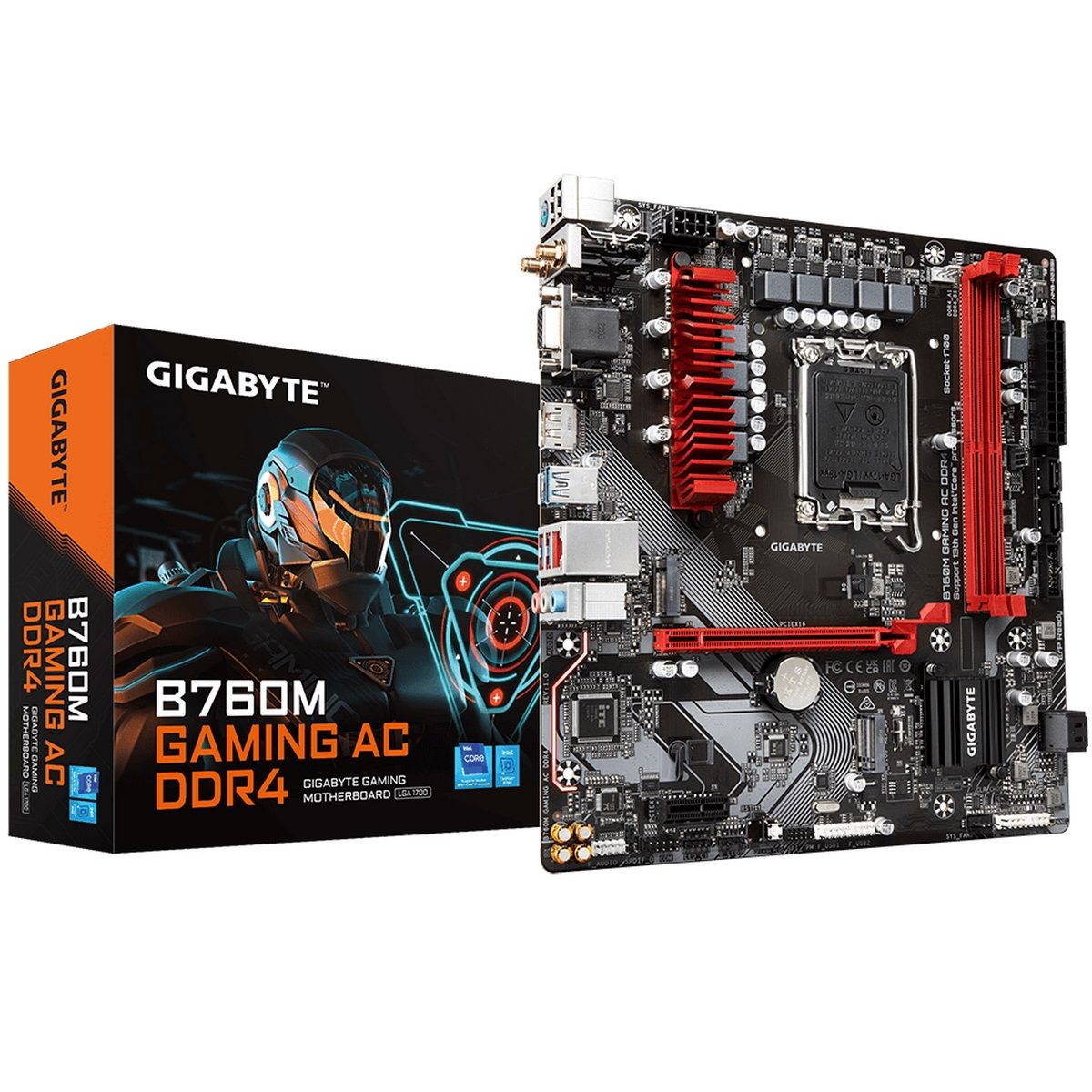 Материнская плата Gigabyte B760M GAMING AC DDR4, RTL