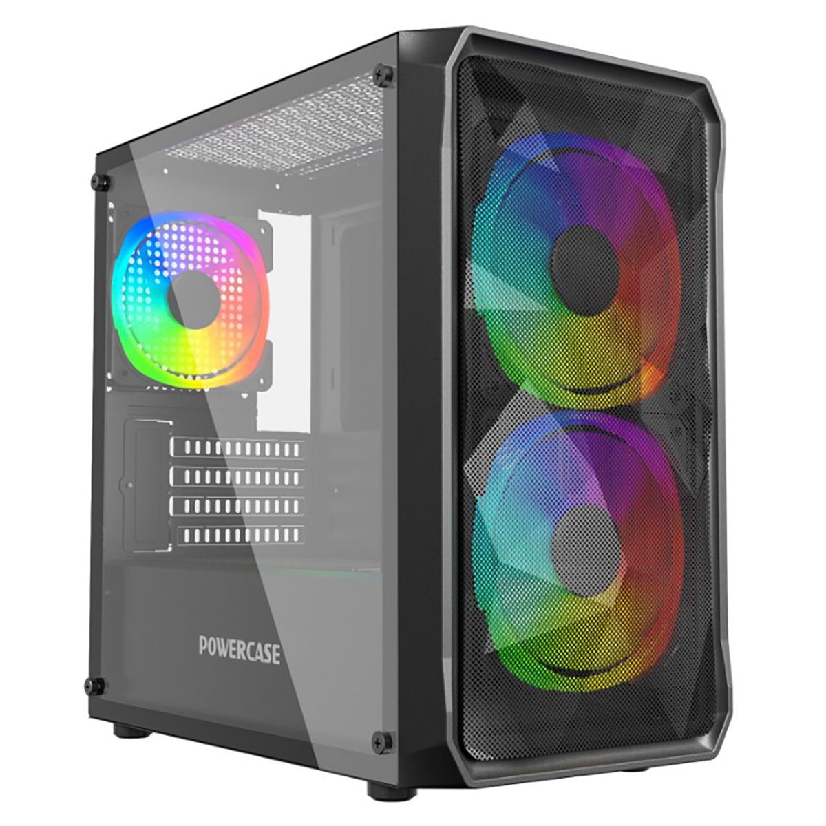 Корпус Powercase Mistral Micro A3B ARGB, Tempered Glass, 2x 140mm ARGB PWM+1x 120mm ARGB PWM, чёрный, mATX (CMMAB-A3)