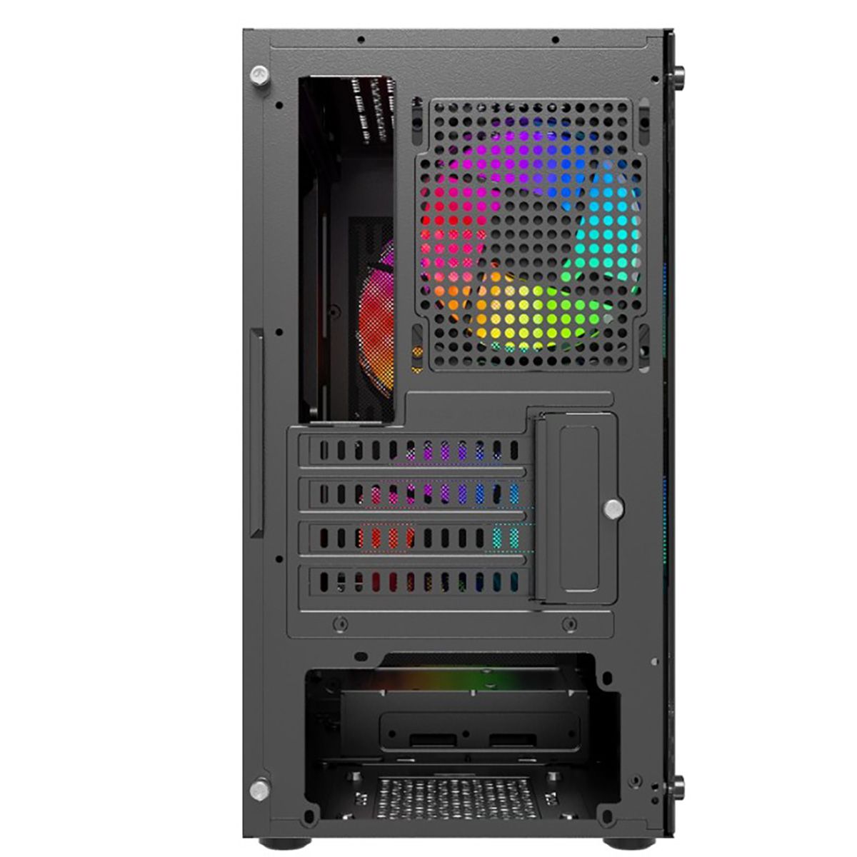 Корпус Powercase Mistral Micro A3B ARGB, Tempered Glass, 2x 140mm ARGB PWM+1x 120mm ARGB PWM, чёрный, mATX (CMMAB-A3)