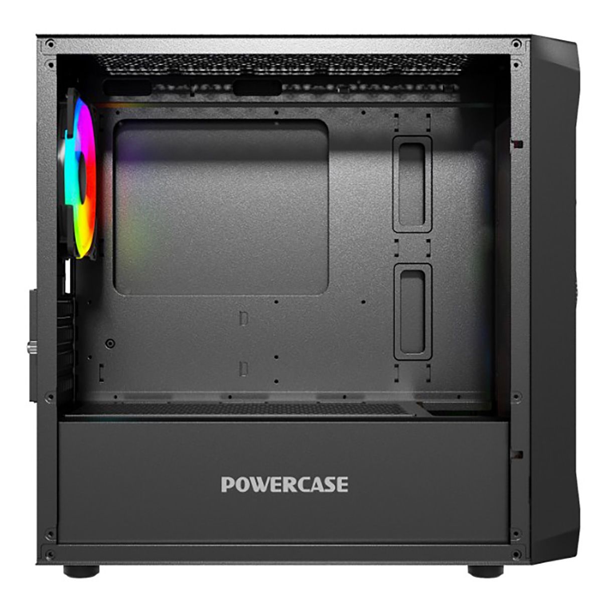 Корпус Powercase Mistral Micro A3B ARGB, Tempered Glass, 2x 140mm ARGB PWM+1x 120mm ARGB PWM, чёрный, mATX (CMMAB-A3)