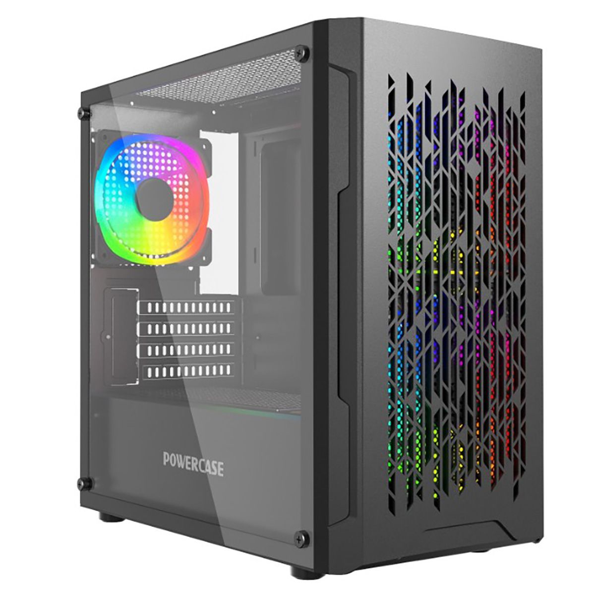 Корпус Powercase Mistral Micro D3B ARGB, Tempered Glass, 2x 140mm ARGB PWM+1x 120mm ARGB PWM, чёрный, mATX (CMMDB-A3)
