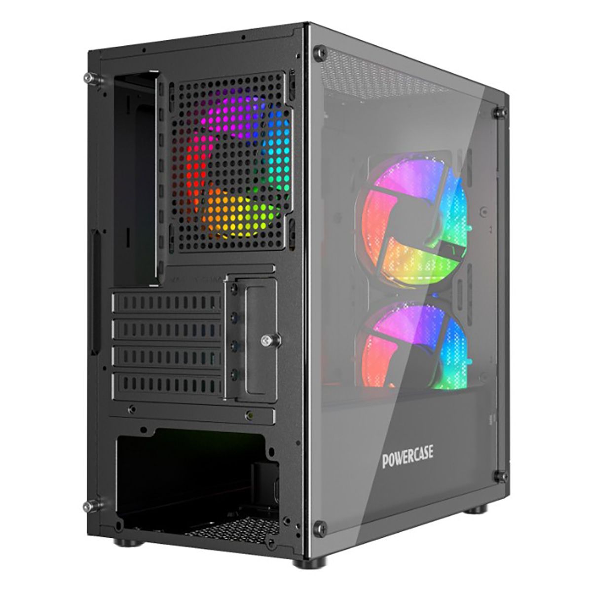 Корпус Powercase Mistral Micro D3B ARGB, Tempered Glass, 2x 140mm ARGB PWM+1x 120mm ARGB PWM, чёрный, mATX (CMMDB-A3)