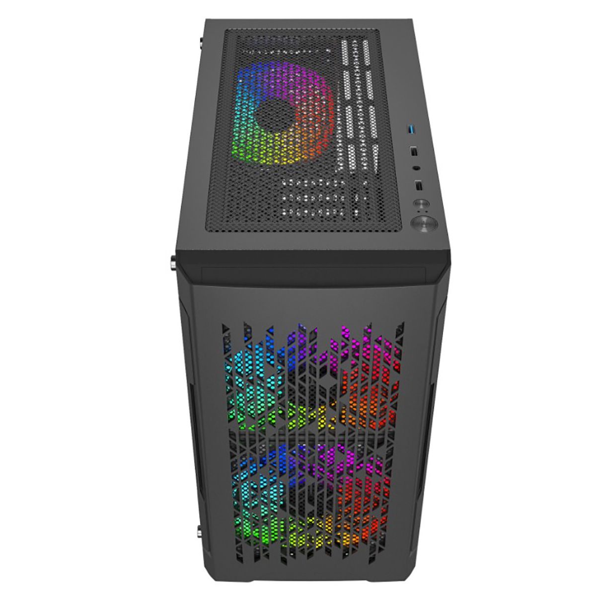 Корпус Powercase Mistral Micro D3B ARGB, Tempered Glass, 2x 140mm ARGB PWM+1x 120mm ARGB PWM, чёрный, mATX (CMMDB-A3)