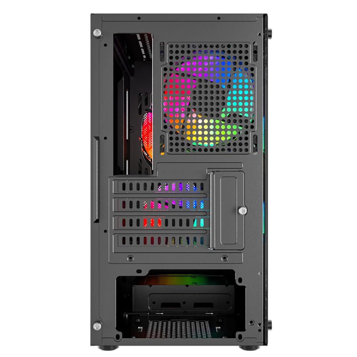 Корпус Powercase Mistral Micro D3B ARGB, Tempered Glass, 2x 140mm ARGB PWM+1x 120mm ARGB PWM, чёрный, mATX (CMMDB-A3)