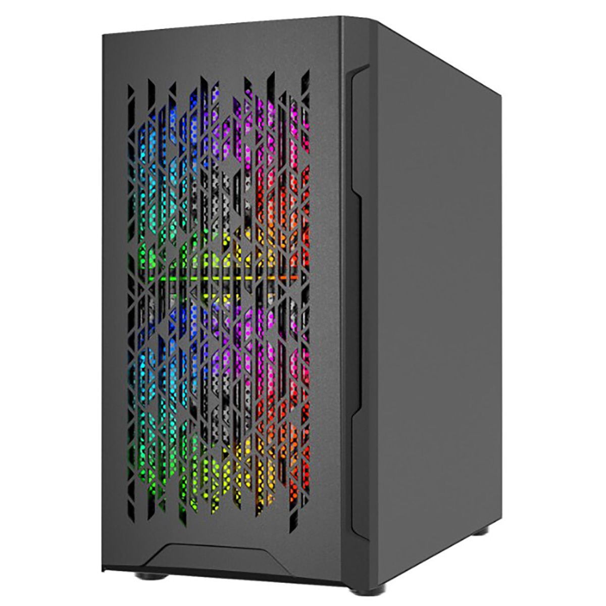 Корпус Powercase Mistral Micro D3B ARGB, Tempered Glass, 2x 140mm ARGB PWM+1x 120mm ARGB PWM, чёрный, mATX (CMMDB-A3)