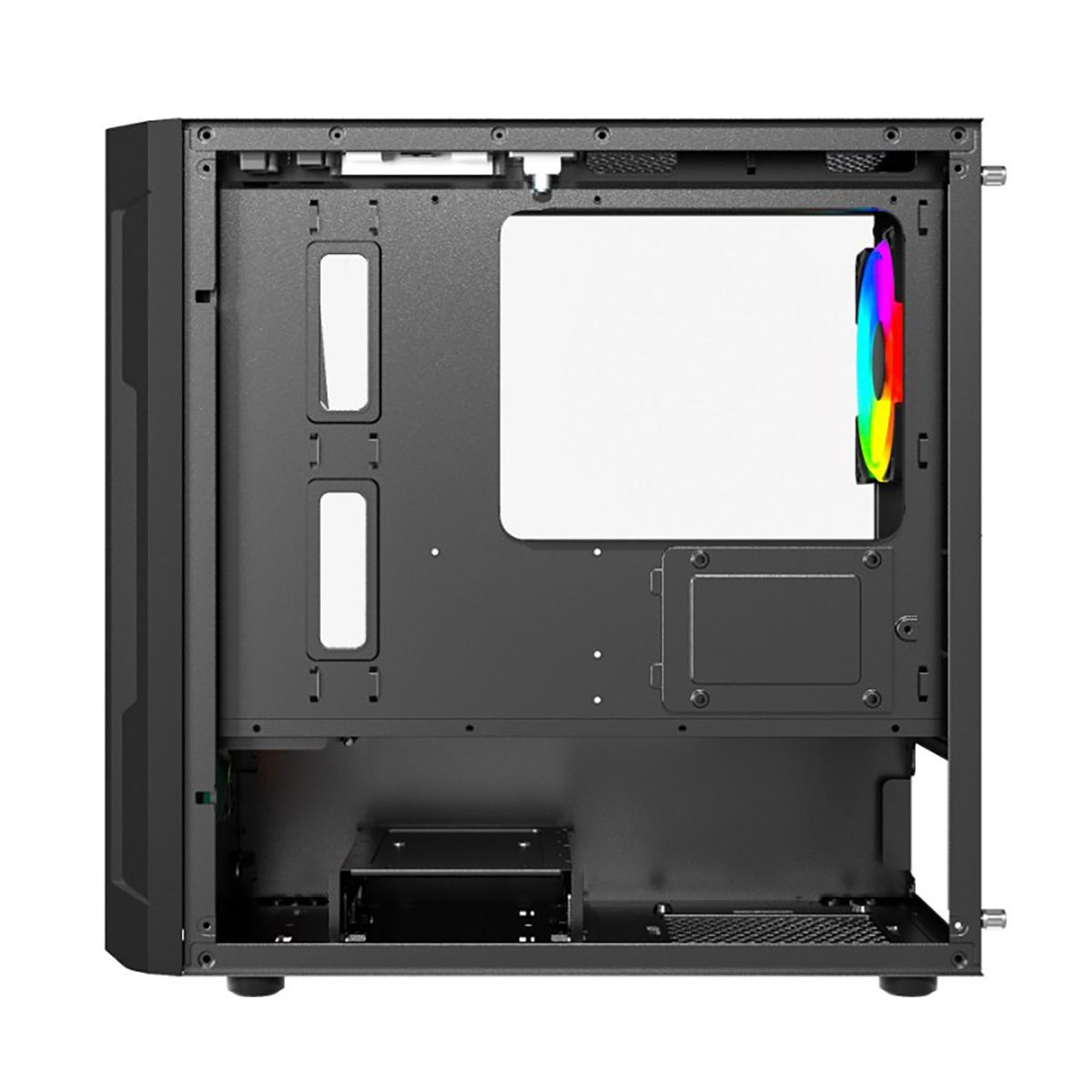 Корпус Powercase Mistral Micro D3B ARGB, Tempered Glass, 2x 140mm ARGB PWM+1x 120mm ARGB PWM, чёрный, mATX (CMMDB-A3)