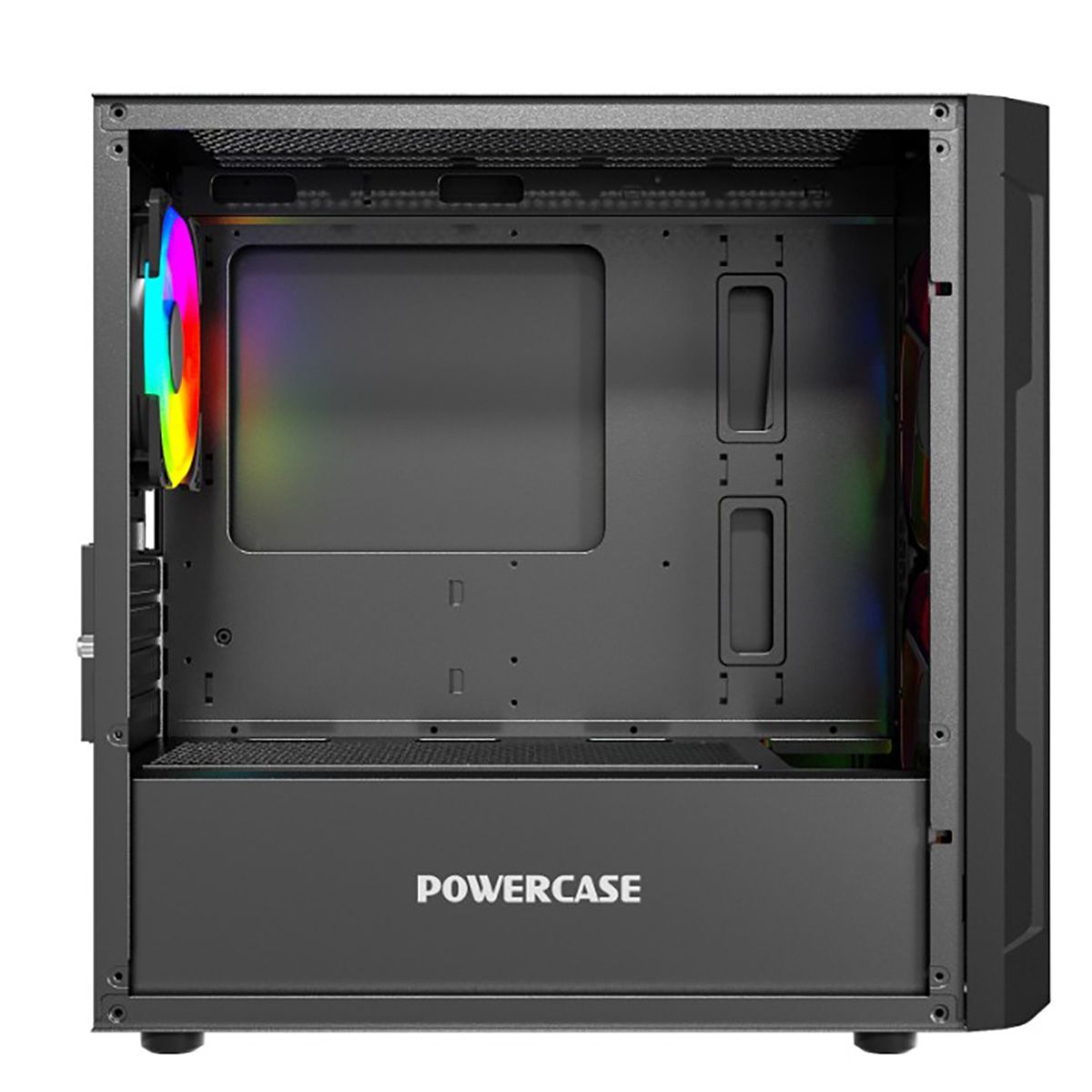 Корпус Powercase Mistral Micro D3B ARGB, Tempered Glass, 2x 140mm ARGB PWM+1x 120mm ARGB PWM, чёрный, mATX (CMMDB-A3)