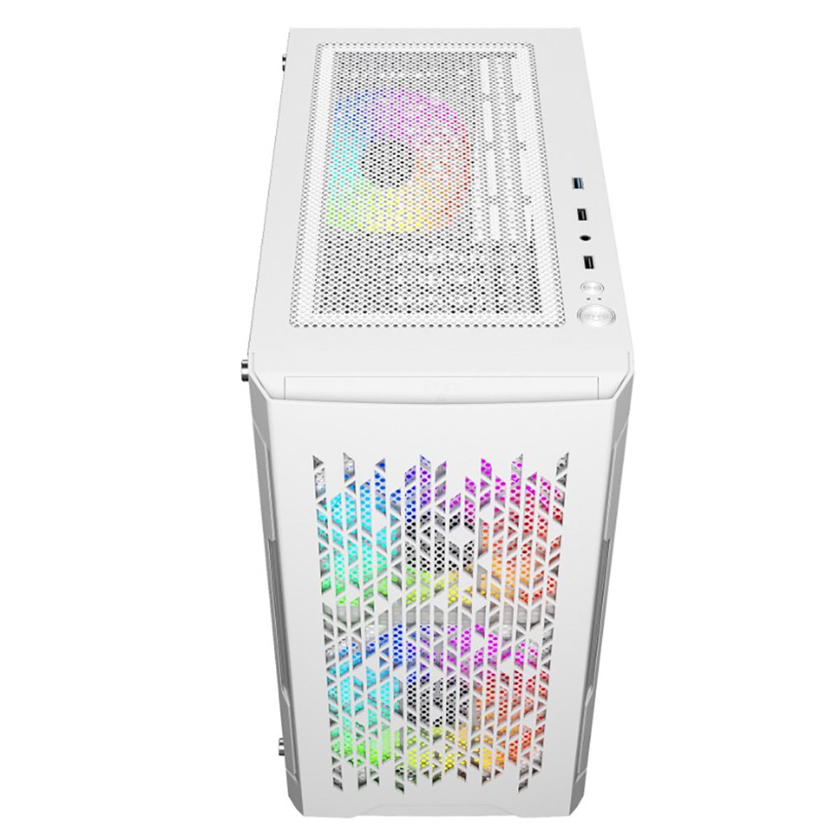 Корпус Powercase Mistral Micro D3W ARGB, Tempered Glass, 2x 140mm ARGB PWM+1x 120mm ARGB PWM, белый, mATX (CMMDW-A3)