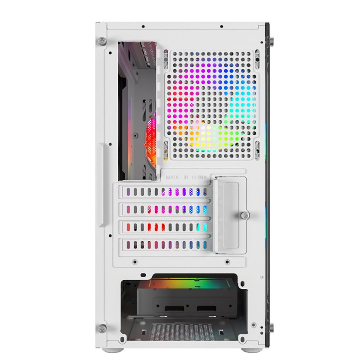 Корпус Powercase Mistral Micro D3W ARGB, Tempered Glass, 2x 140mm ARGB PWM+1x 120mm ARGB PWM, белый, mATX (CMMDW-A3)