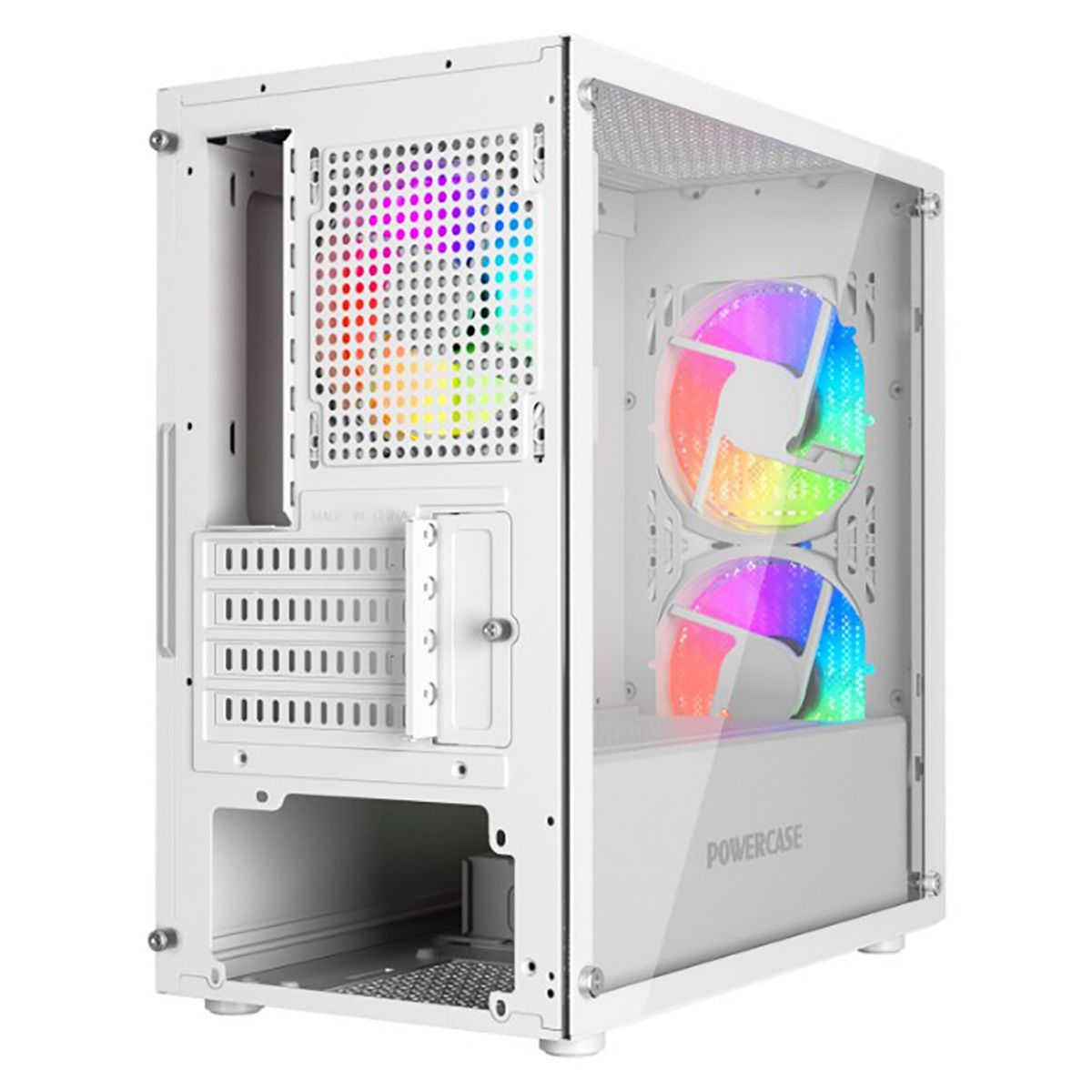 Корпус Powercase Mistral Micro D3W ARGB, Tempered Glass, 2x 140mm ARGB PWM+1x 120mm ARGB PWM, белый, mATX (CMMDW-A3)