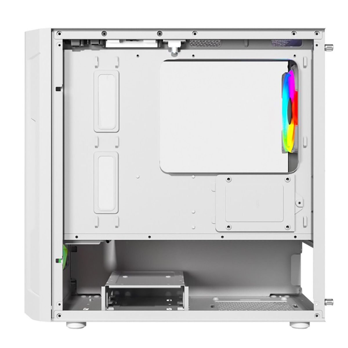 Корпус Powercase Mistral Micro D3W ARGB, Tempered Glass, 2x 140mm ARGB PWM+1x 120mm ARGB PWM, белый, mATX (CMMDW-A3)