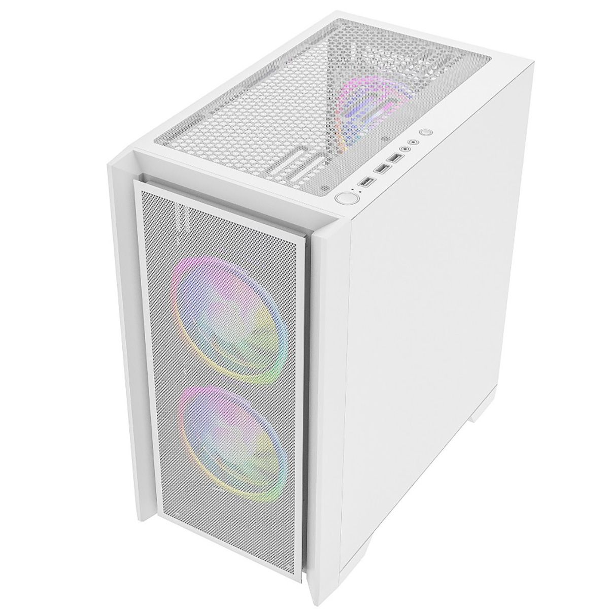 Корпус Powercase Alisio Micro Z3W ARGB, Tempered Glass, 3x 120mm ARGB fan, белый, mATX (CAMZW-A3)