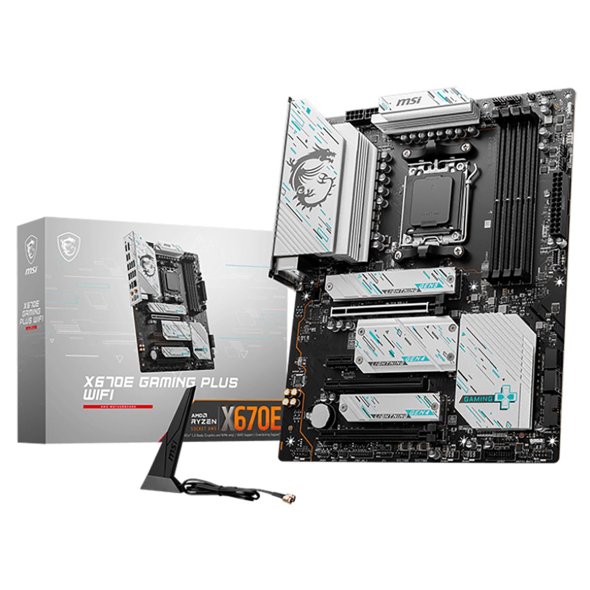Материнская плата MSI X670E GAMING PLUS WIFI X670, AM5, 4*DDR5, 3*PCIEx16, 1*PCIEx1, 4*M.2, 2*TypeC, 3*USB3.2Gen2, 8*USB3.2Gen1, 8*USB2.0, 4*SATA3.0, 2.5G, DP, HDMI, ATX, RTL
