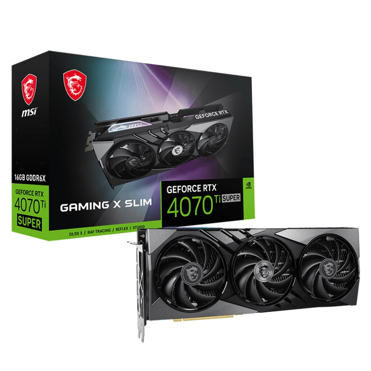 RTX 4070 Ti SUPER 16G GAMING X SLIM||bp - Видеокарта MSI GeForce RTX 4070  Ti SUPER 16G GAMING X SLIM