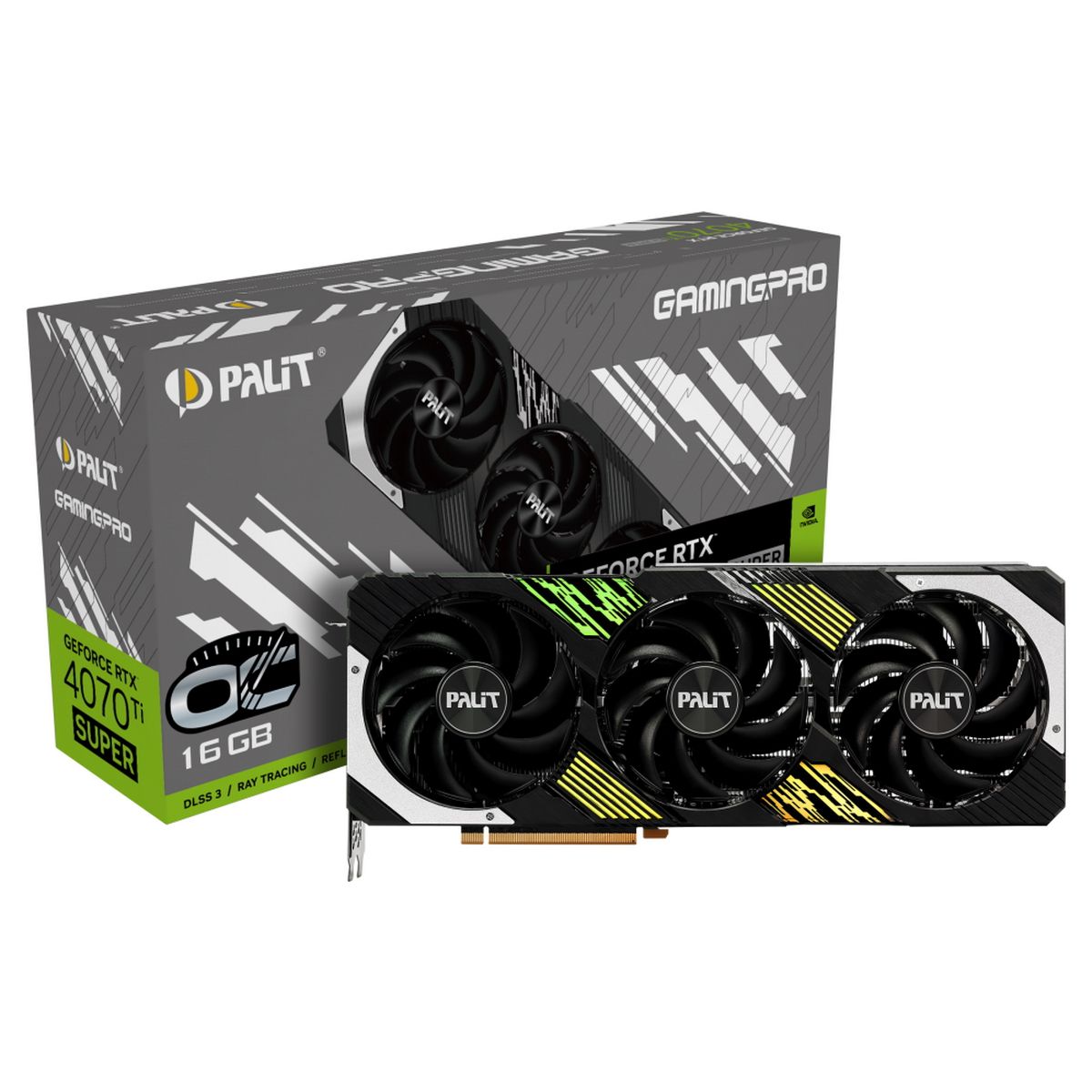 Видеокарта Palit RTX4070Ti SUPER GAMINGPRO OC 16GB GDDR6X 256-bit DPx3 HDMI 3FAN RTL