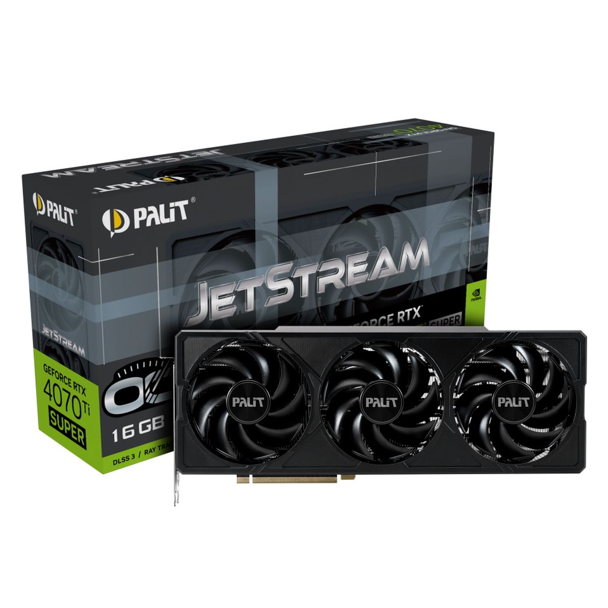 Видеокарта Palit RTX4070Ti SUPER JETSTREAM OC 16GB GDDR6X 256bit 3xDP HDMI 3FAN RTL