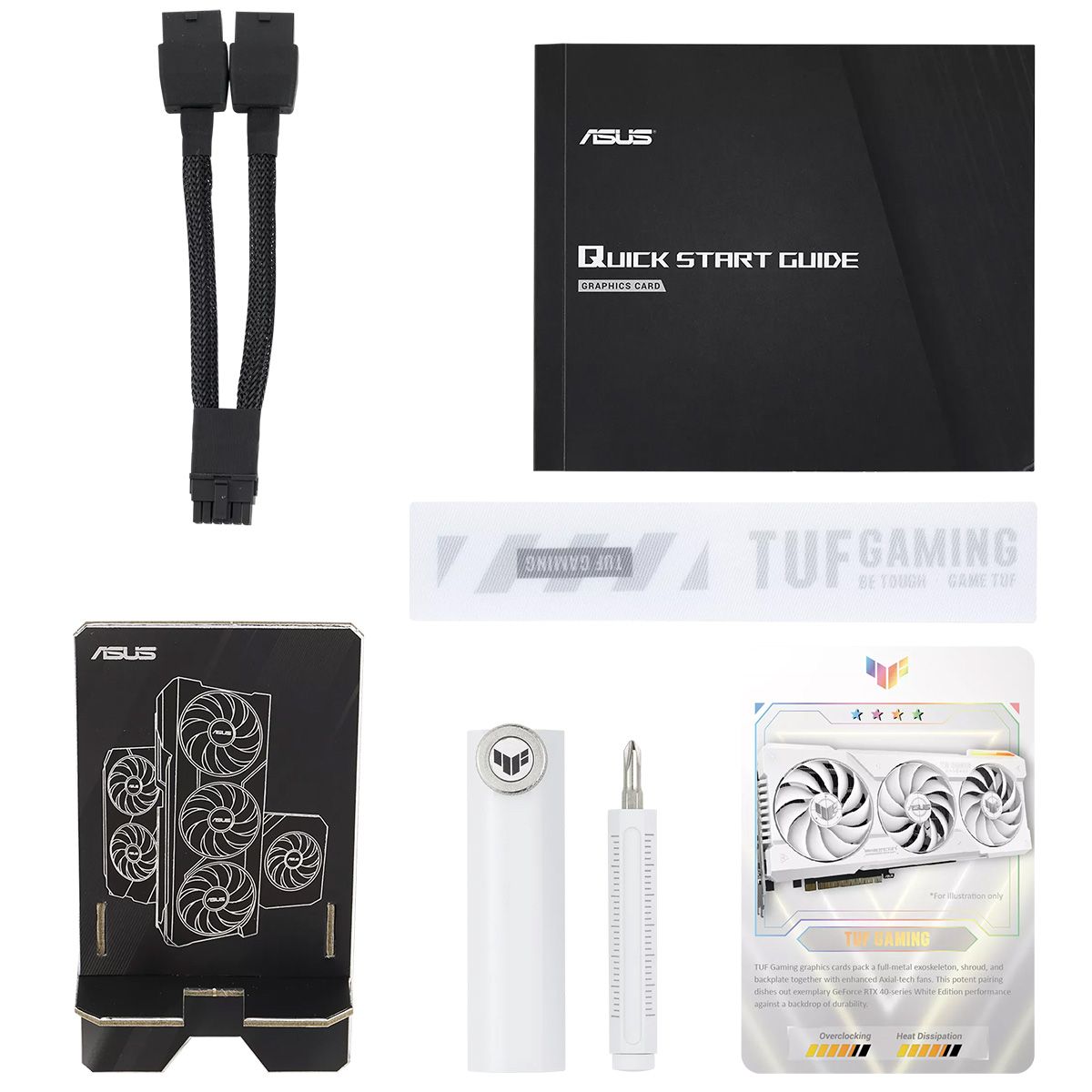 Видеокарта ASUS TUF-RTX4070TIS-O16G-WHITE-GAMING /RTX4070TIS ,HDMI*2,DP*3,16G,D6X