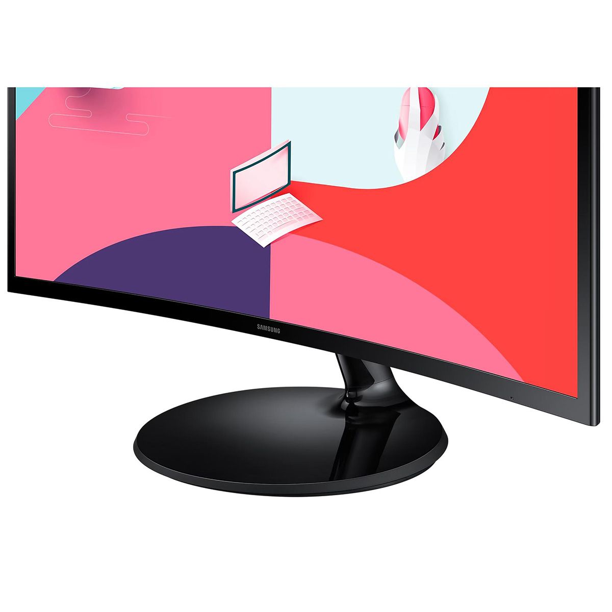 Монитор Samsung 23.8" S24C360EAI Black (VA, 1920x1080, D-Sub+HDMI, 4 ms, 178°/178°, 250 cd/m, 3000:1, 75Hz, Curved R1800)