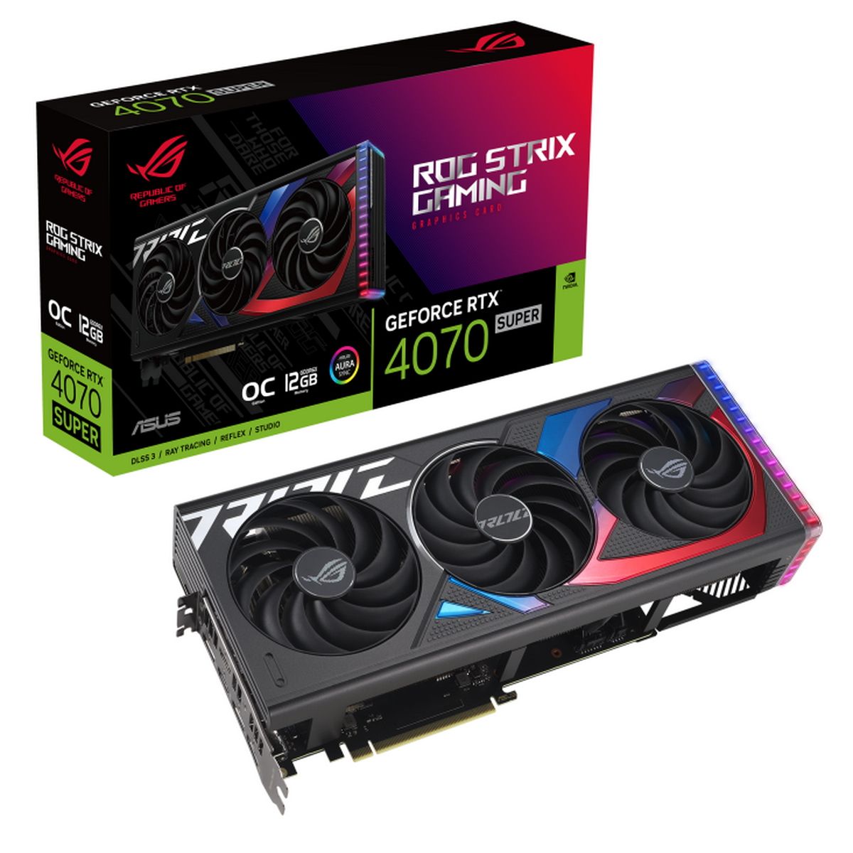 Видеокарта ASUS ROG-STRIX-RTX4070S-O12G-GAMING /RTX4070S,HDMI_2,DP_3,12G,D6X