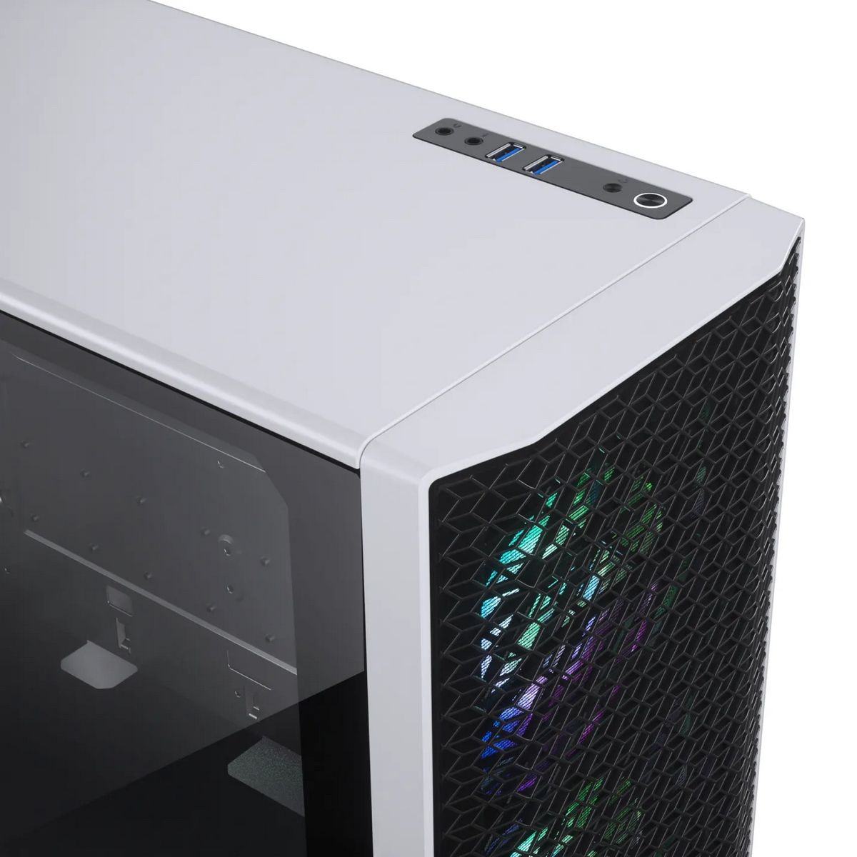 Корпус MagniumGear NEO Air White, 2х 120mm ARGB Fan, боковая панель Tempered Glass, Mid-Tower / MG-NE520A_DBW02_RU