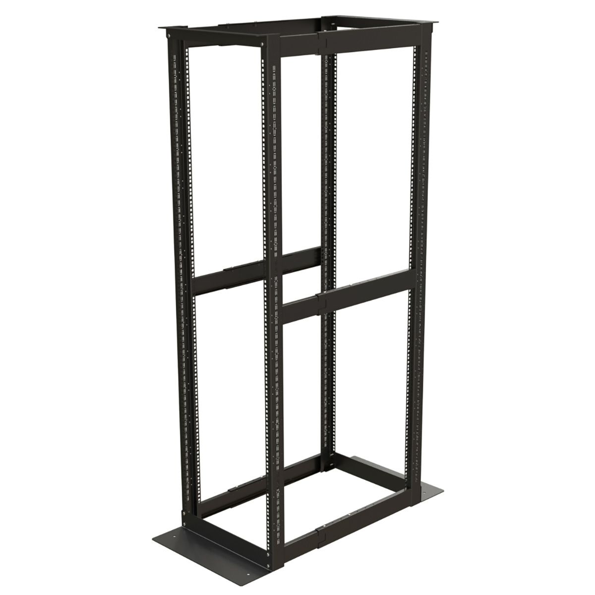 Шкаф Hyperline ORK2A-4781-RAL9005 Открытая стойка 47U высота 2426 мм, двухрамная, ширина 550 мм, глубина регулируется 800-1250 мм, цвет черный (RAL 9005)