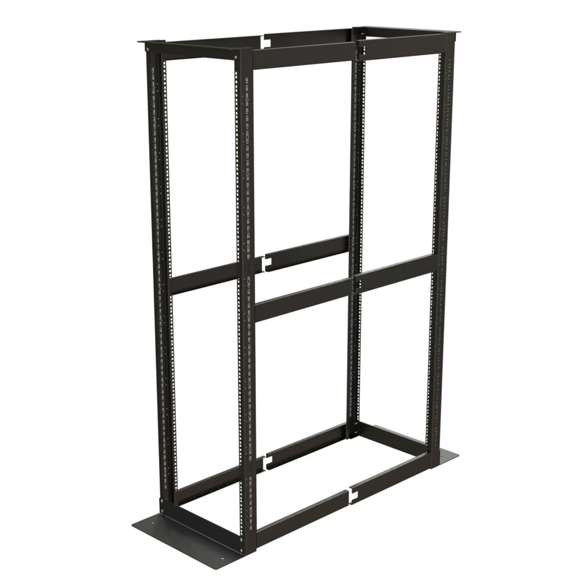 Шкаф Hyperline ORK2A-4781-RAL9005 Открытая стойка 47U высота 2426 мм, двухрамная, ширина 550 мм, глубина регулируется 800-1250 мм, цвет черный (RAL 9005)
