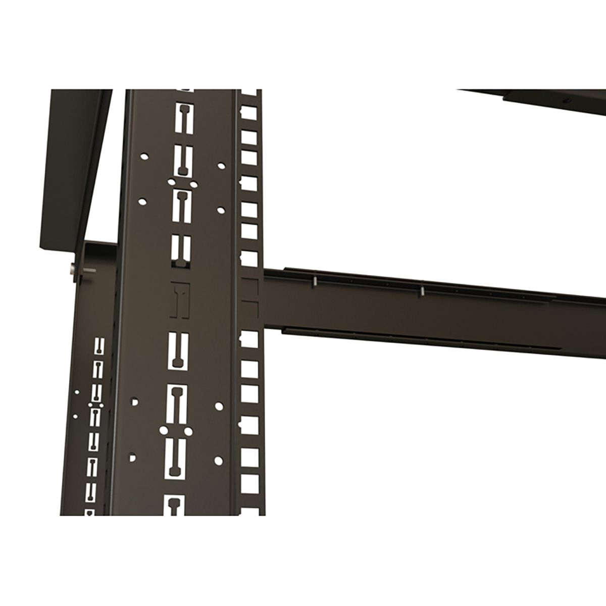 Шкаф Hyperline ORK2A-4781-RAL9005 Открытая стойка 47U высота 2426 мм, двухрамная, ширина 550 мм, глубина регулируется 800-1250 мм, цвет черный (RAL 9005)