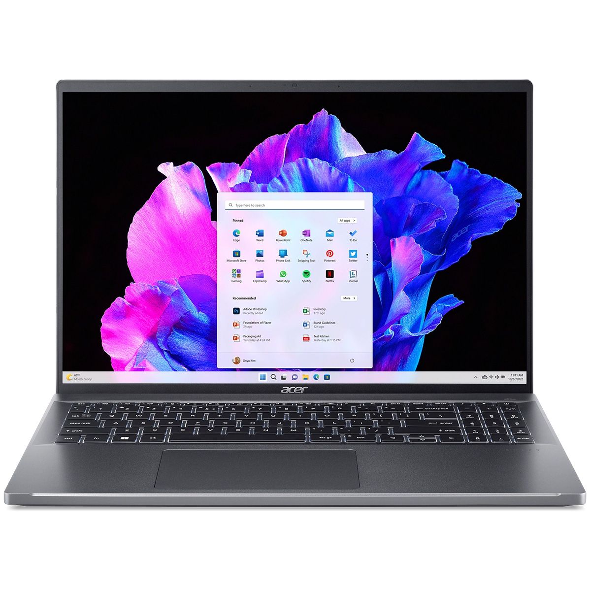 Ноутбук Acer Swift Go 16 SFG16-72-50UC Intel Core Ultra 5 125H/16Gb/SSD1Tb/16"/IPS/QHD+/60Hz/Win11/Iron (NX.KUBCD.002)
