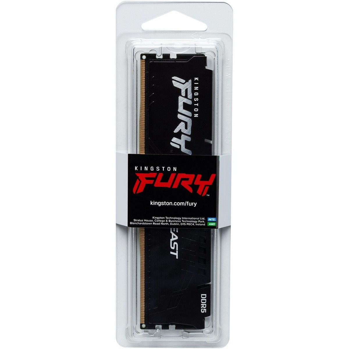 Модуль памяти Kingston 32GB DDR5 6000 DIMM FURY Beast Black Non-ECC, CL40, 1.35V, RTL
