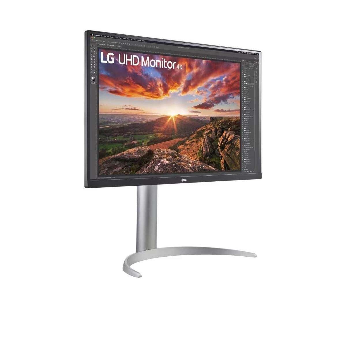Монитор LG 27" 27UP850N-W White-Black (IPS, 3840x2160, HDMI+HDMI+DP+Type C, USB Hub, 5 ms, 178°/178°, 400 cd/m, 1000:1, 60Hz, MM, Pivot)