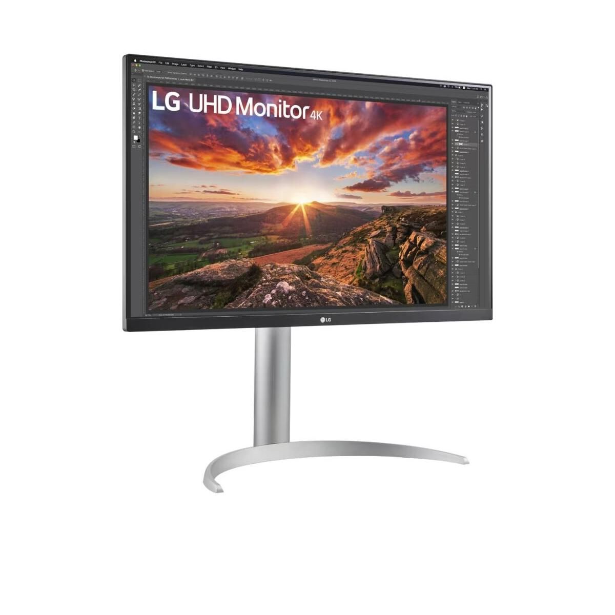 Монитор LG 27" 27UP850N-W White-Black (IPS, 3840x2160, HDMI+HDMI+DP+Type C, USB Hub, 5 ms, 178°/178°, 400 cd/m, 1000:1, 60Hz, MM, Pivot)