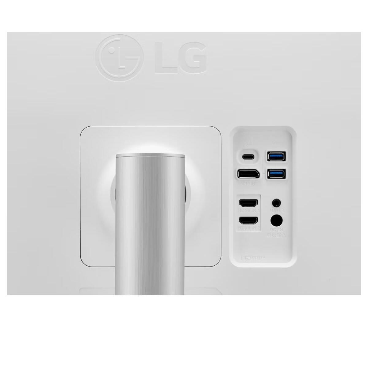 Монитор LG 27" 27UP850N-W White-Black (IPS, 3840x2160, HDMI+HDMI+DP+Type C, USB Hub, 5 ms, 178°/178°, 400 cd/m, 1000:1, 60Hz, MM, Pivot)
