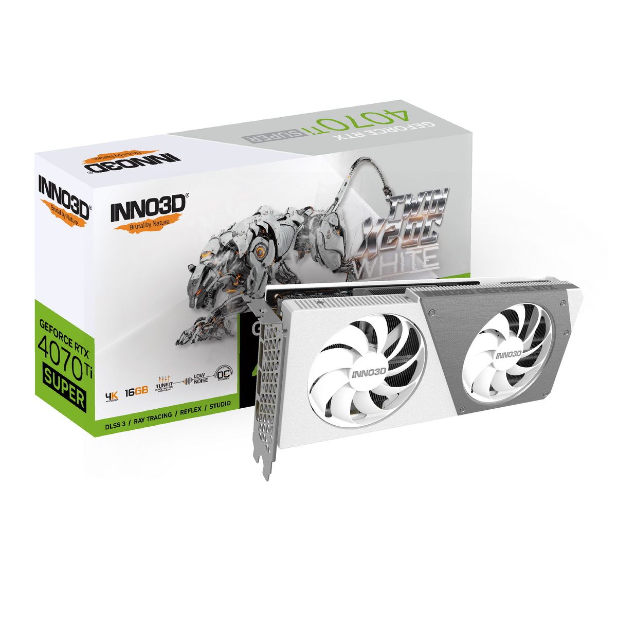 Видеокарта INNO3D RTX4070Ti SUPER TWIN X2 16GB GDDR6X 256bit 3xDP HDMI 2FAN