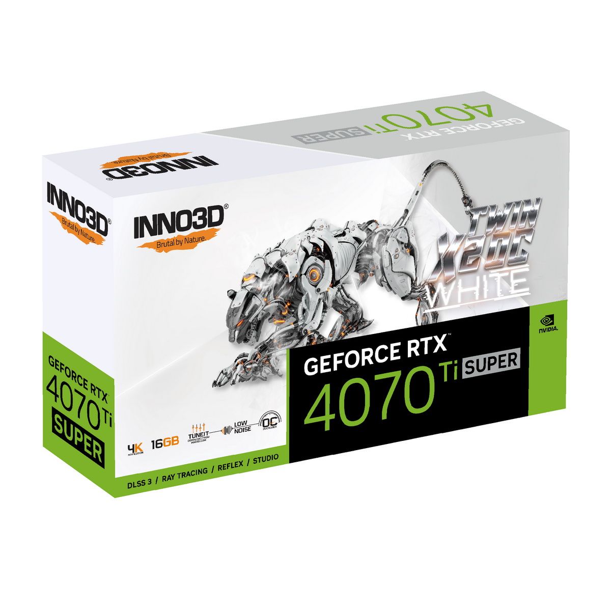 Видеокарта INNO3D RTX4070Ti SUPER TWIN X2 16GB GDDR6X 256bit 3xDP HDMI 2FAN