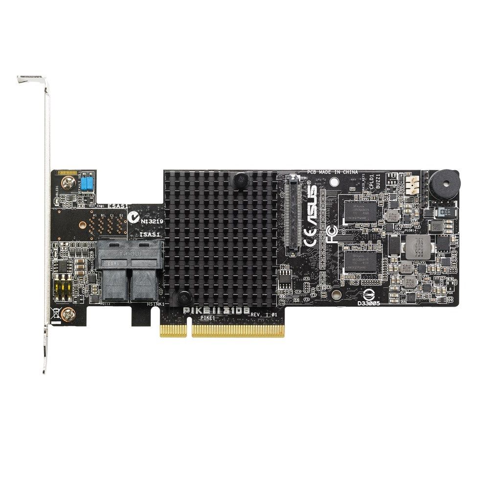 Контроллер ASUS PIKE II 3108-8I/16PD/2G 8-port Internal SAS12G RAID Card 2GB Cache, 16PD (MiniSAS HD)