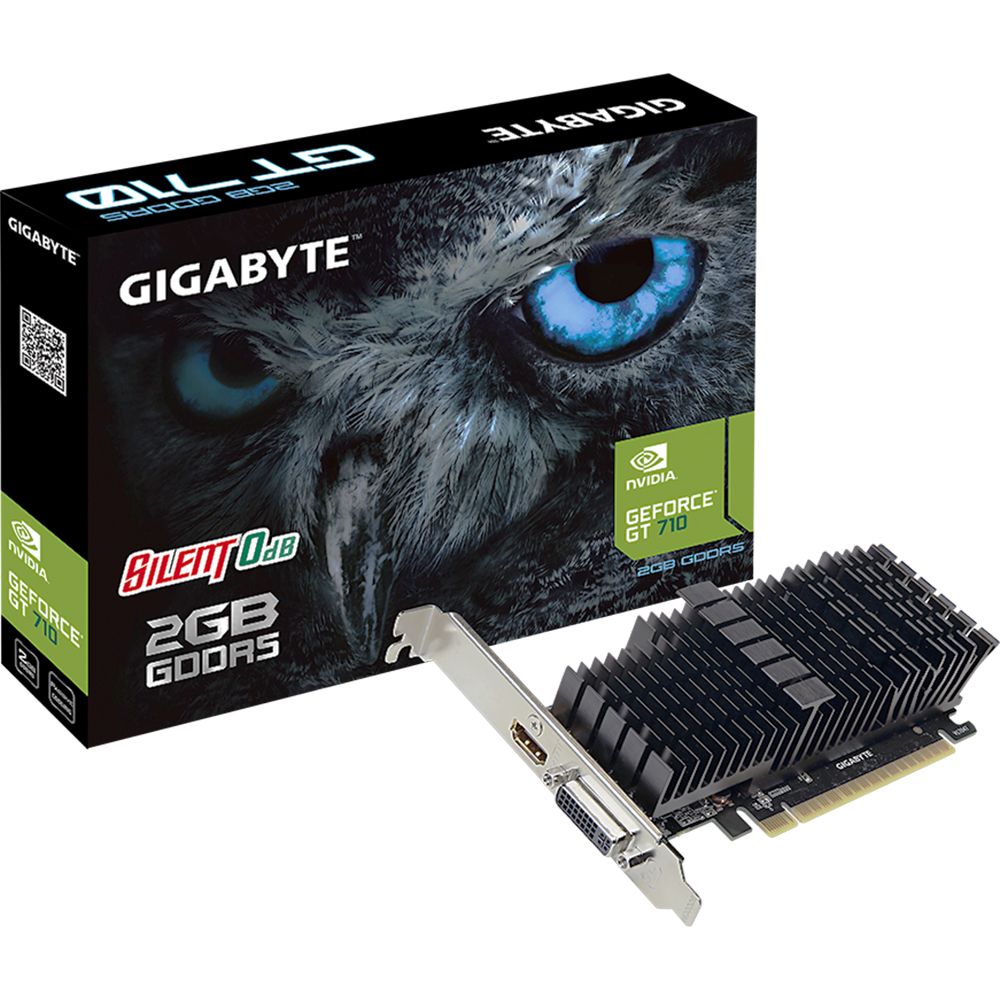 Видеокарта Gigabyte GT710 2GB GDDR5 64bit DVI HDMI PASSVE GV-N710D5SL-2GL
