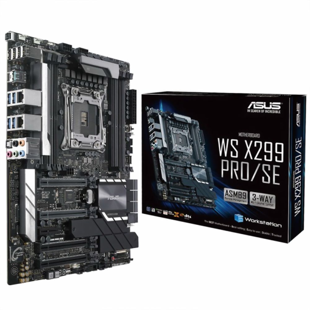 Материнская плата ASUS WS X299 PRO/SE LGA2066 ATX 8xDDR4 4xPCIEx16 PCIEx1 2xM.2 USB-C 2хGLAN {3} (813630)