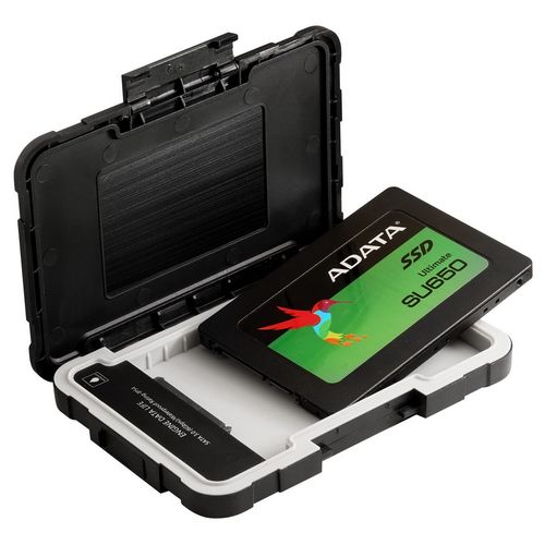 Корпус для HDD/SSD ADATA 2.5" External Enclosure ED600 AED600-U31-CBK USB 3.1, For SSD, HDD 7mm&9.5mm, IP54, Black, AED600-U31-CBK Retail